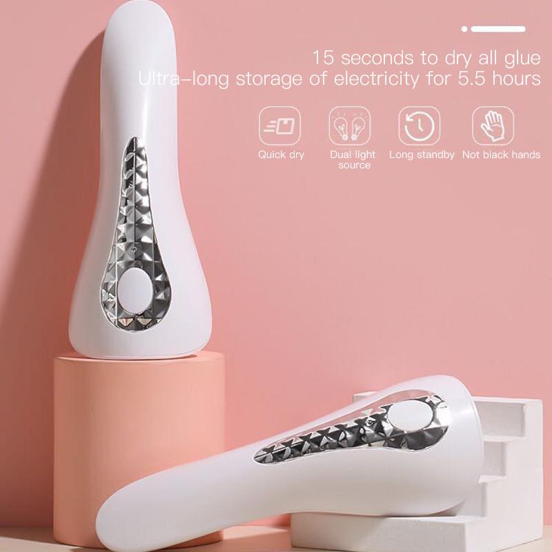 1 шт., ручная светотерапевтическая лампа для укрепления ногтей, перезаряжаемая портативная черная ручная быстросохнущая беспроводная сушилка, бытовая УФ-лампа для запекания белый