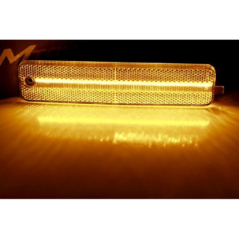 Clear Lens Amber Full LED Strip Front Side Marker Light Kit For Pontiac Sunfire