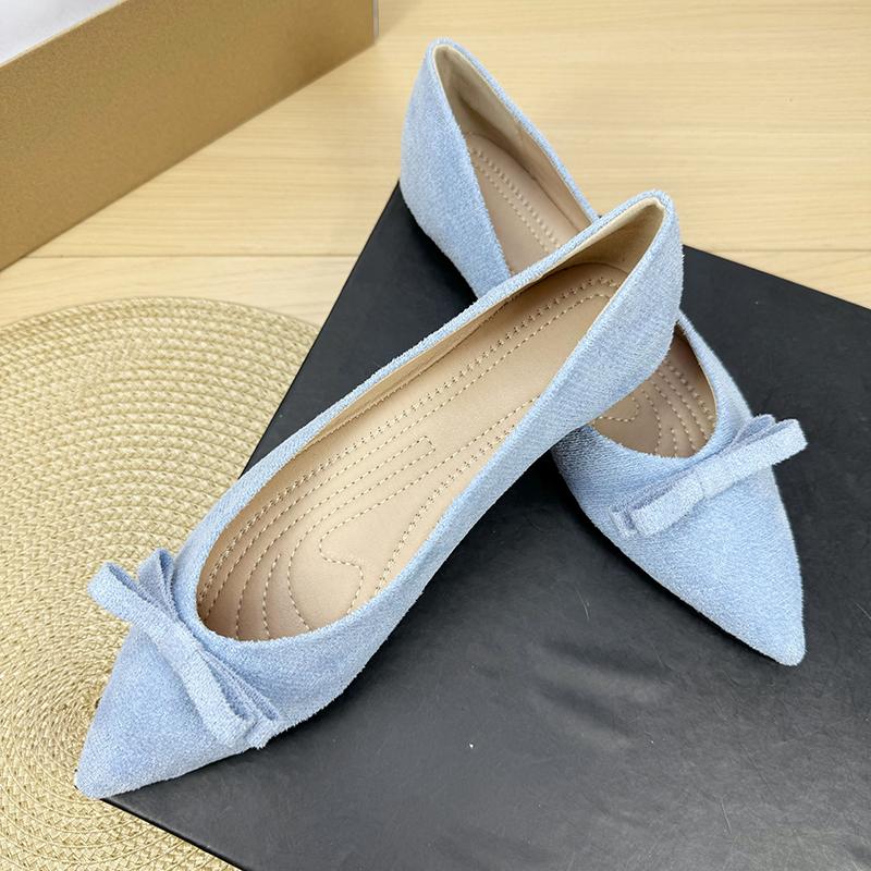 Fashion Flat Shoes for Women Spring Autumn 2025 New Shallow Mouth Butterfly Bow Plus Size Women's Shoes 42 43 44 Loafers Zapatos Mujer