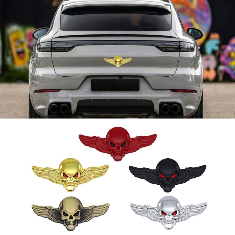 3D Metal Devil Skull Car Emblems Sticker Auto Badge Sticker Bumper Decal for Car SUV Truck Motorbike