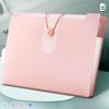 1Pc Pink Plastic Folder With 5 Layers Portable File Organizer For Office Documents And Exam Papers Long-Lasting Storage Solution