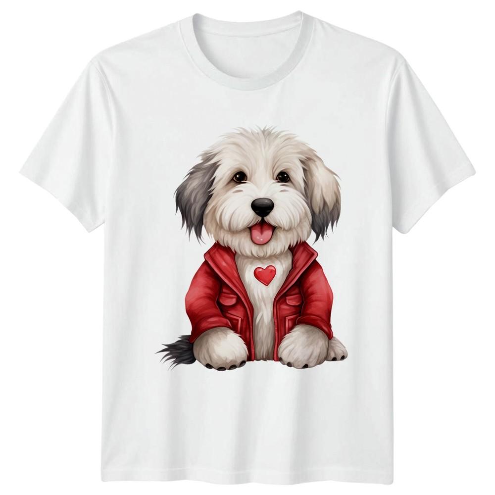 Puppy Dog Heart Valentine Animals Unisexs TShirt Unisexs Tee Graphic Unisex Top S