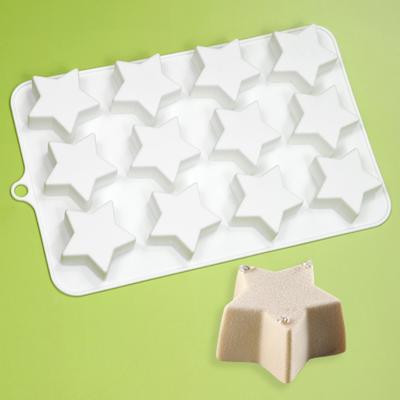 Mehrfachkavitätengeometrie Kleiner Stern Keksherstellungswerkzeug Funkelnder Stern Schokolade Mousse Kuchen Silikonform Eiswürfelform Kerze Seife Dekor