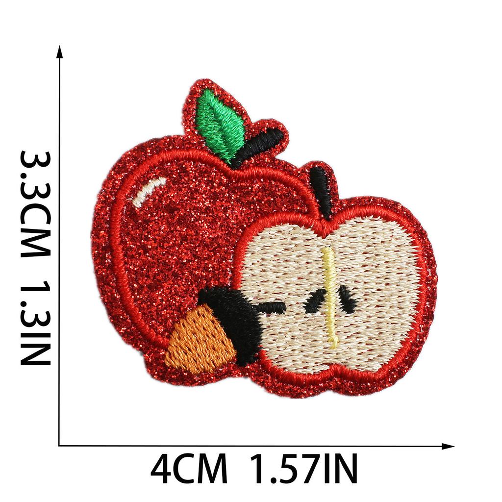 Christmas Embroidery Cloth Sticker Snowflake Elk Patch Sticker Decorative Apple Socks Embroidery Sticker Christmas Bell Heat Transfer