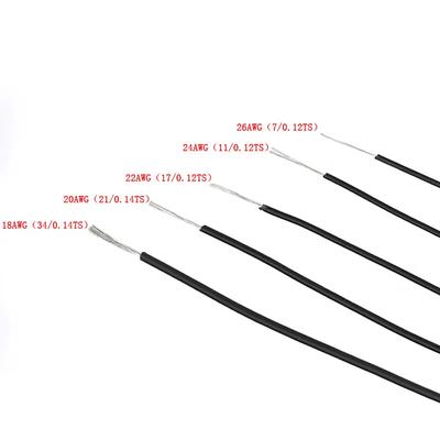 10 Meters 18AWG Wire PVC Electronic Cable Soft Silicone Rubber Insulated Flexible UL3135 Electron LED Lamp Lighting Cable