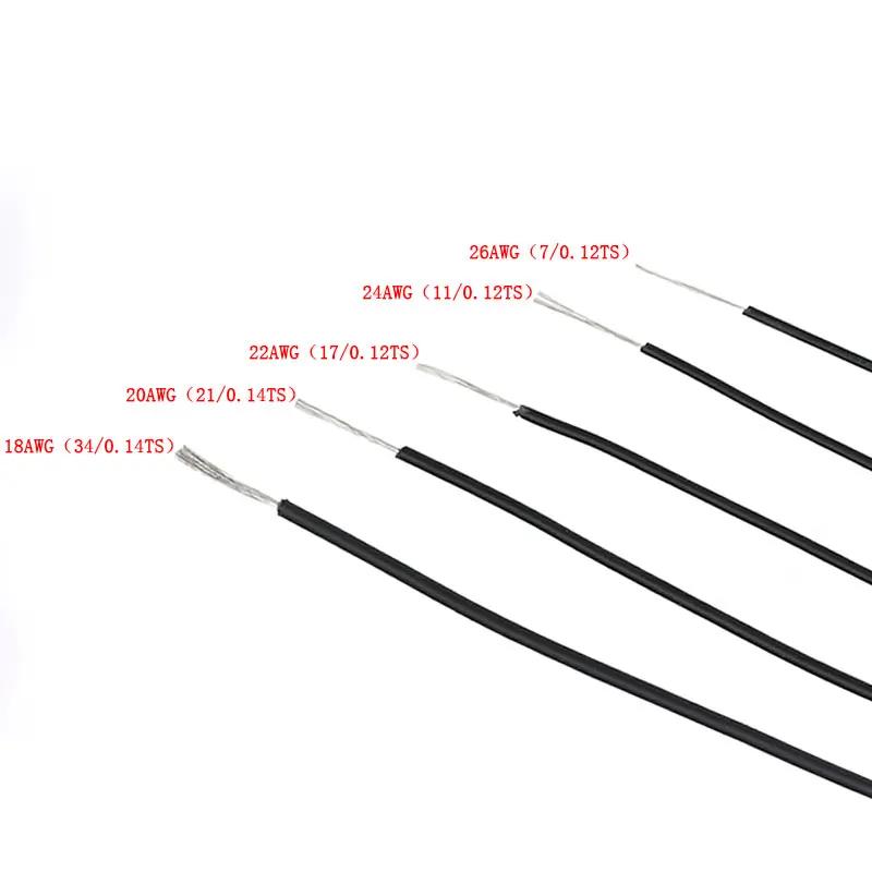 10 Meters 18AWG Wire PVC Electronic Cable Soft Silicone Rubber Insulated Flexible UL3135 Electron LED Lamp Lighting Cable