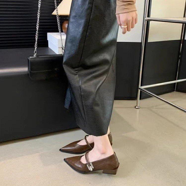 

Fashion Women s Shoes Moccasins Low Heel Elegant Square Heels Pointed Toe Ladies Pumps Korean Style High Quality Young Popular Non Slip 35