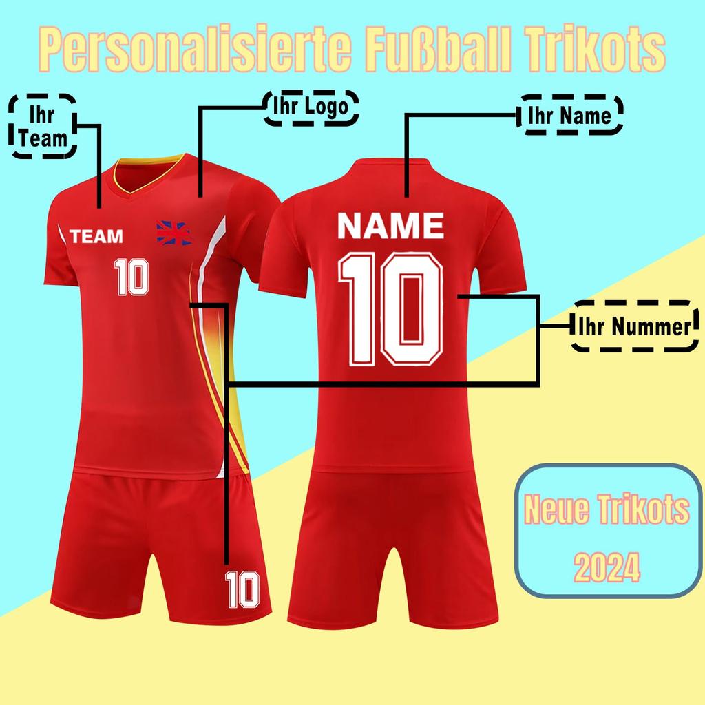 DIY-tilpassede fotballdrakter i to deler for voksne og barn