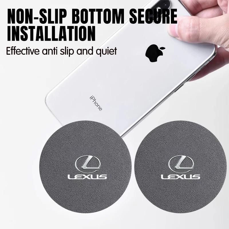 2Pcs Car Logo Coasters Leather Water Cup Non-Slip Mats For Lexus CT200h ES250 ES300h IS250 IS200 GS300 GS460 GX470 LS400 LX470 R