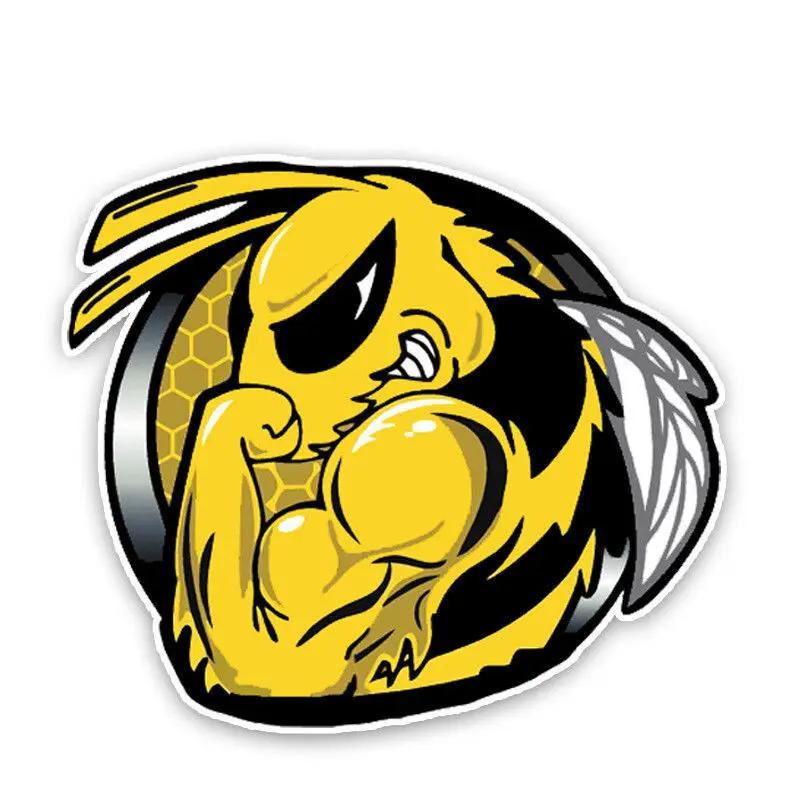 3D Hornet Car Sticker Set - Glossy Vinyl Auto Decals with Air Release Tech, No Residue Removal for Bumper/Window/Tailgate