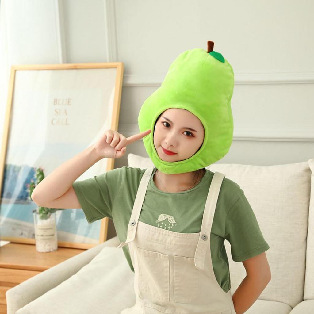Fruit Headgear Full Cap Women Cute Headwear Creative Party Hat Plush Funny