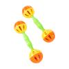 2PCS Parrot Toy Rattle Bite Resistant Bird Bite Toy Parrot Chewing Toy Double-head Bell Ball Toy Parrot Bite Toy