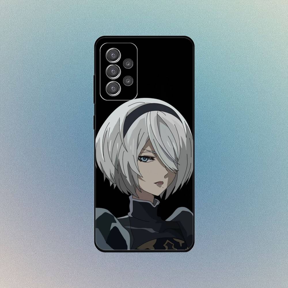Shockproof Game N-NieR Automata 2B Phone Case For Samsung Galaxy S25,S24,S21,S22,S23,S30,With Bracket Cover