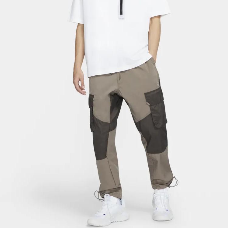 Jordan Cargo Pocket Twill Trousers Men Bottoms Olive-Grey CK9168-040