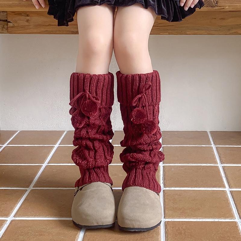 Girls Socks Spring Fall Korean Flipped Calf Sleeve Children Warm Autumn Winter Piled Socks Twisted Sock Sleeve