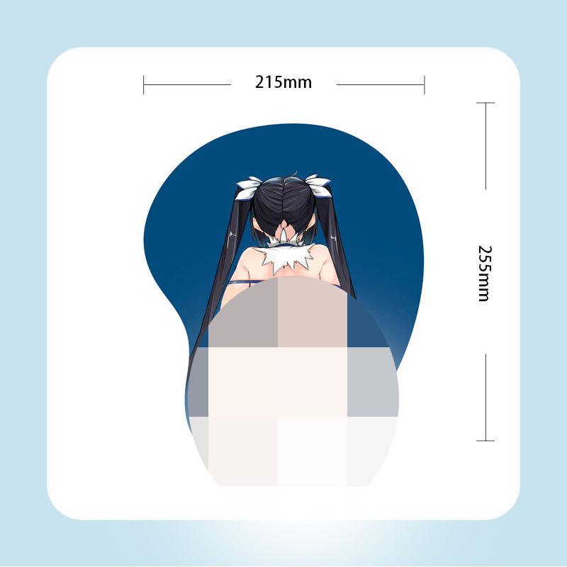 G05 Anime Beauty Poggiapolsi Mouse Pad in Silicone 3D - Confortevole, Morbido e Design Ispirato ai Cartoni Animati