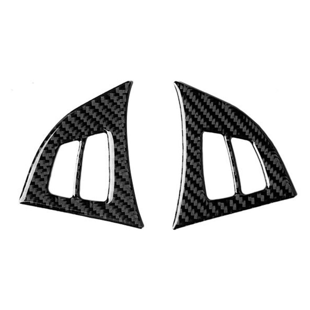 Carbon Fiber Steering Wheel Button Frame Decoration Cover Trim For BMW E70 2008-2013 Auto Styling Car Accessories