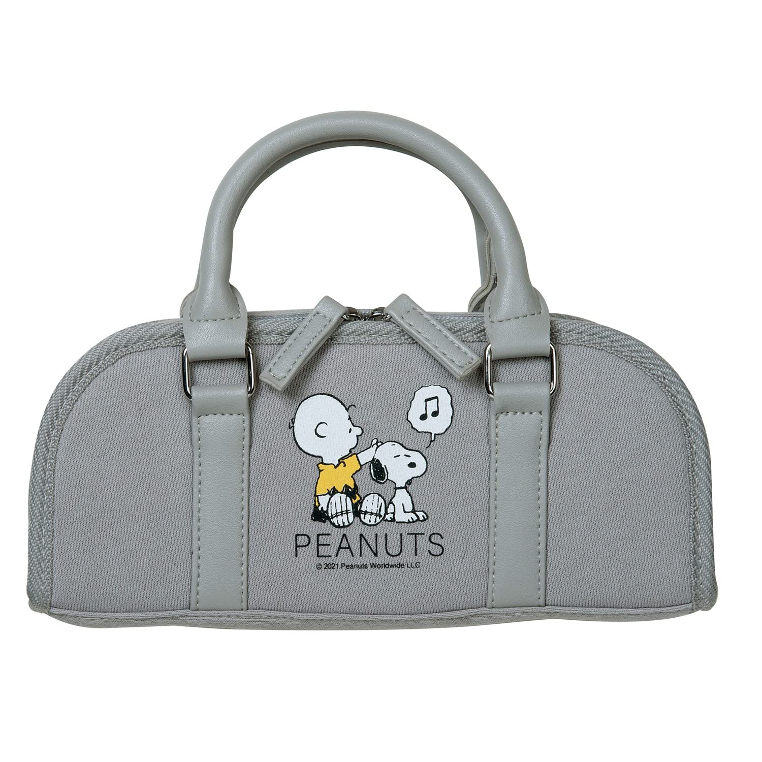 Misasa Snoopy Sewing Set Craft Bag Round Type Gray NO.8651