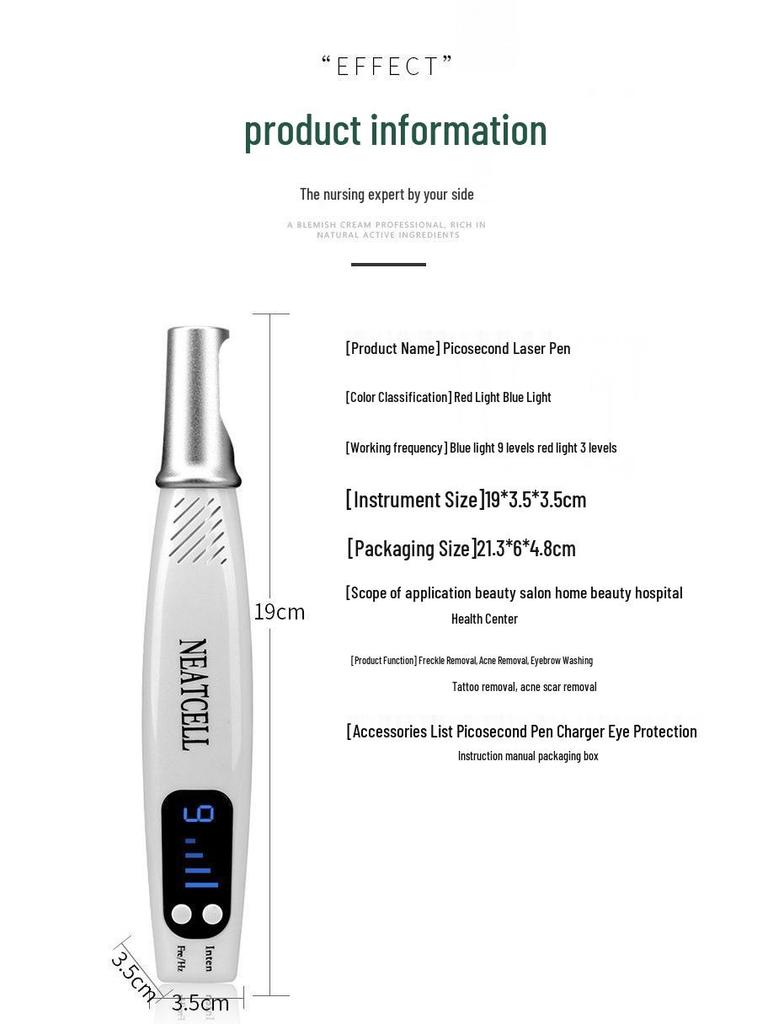 Picosecond Laser Pen for Eyebrow Tattoo & Freckle Removal