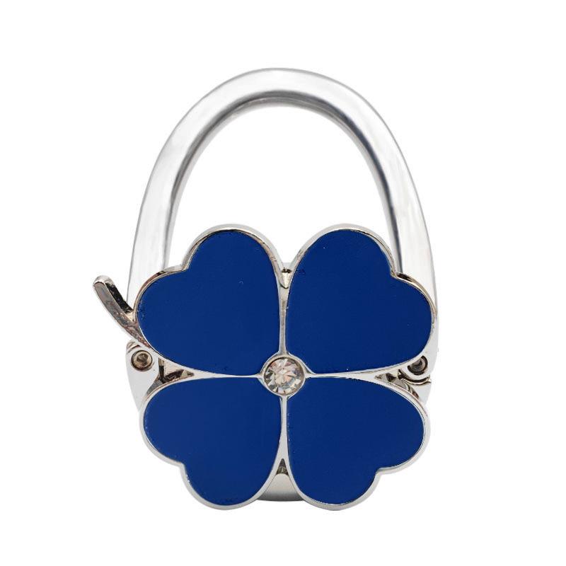 Four-Leaf Clover Enamel Handbag Hook - Zinc Alloy Hanger