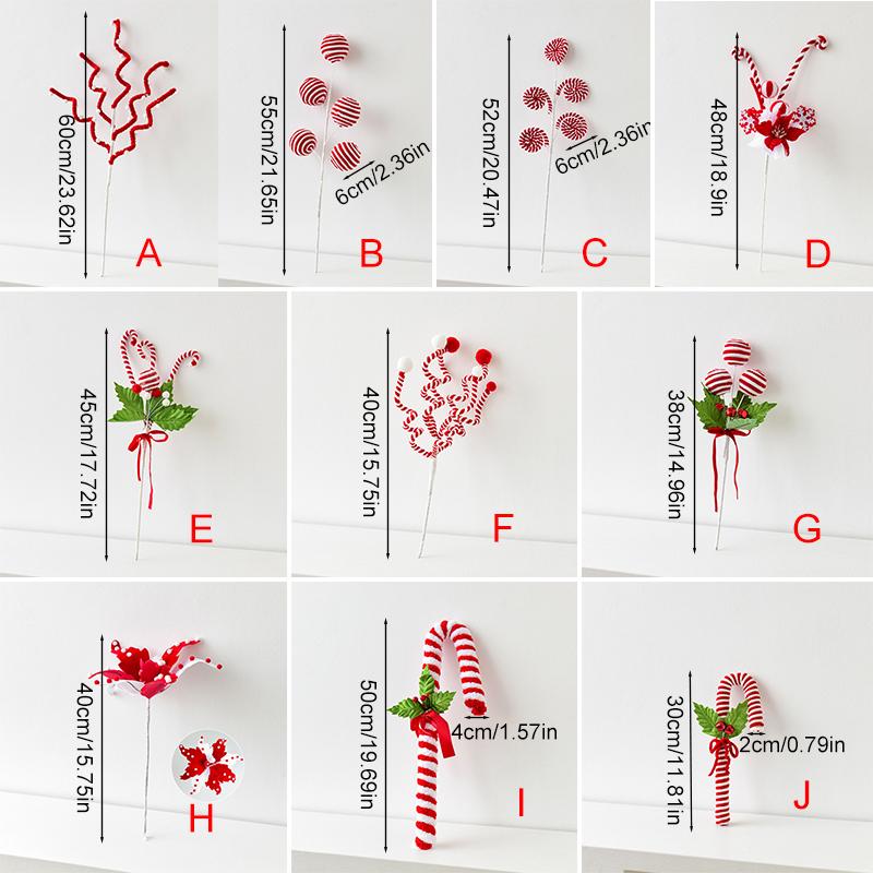 1 Stück Polyester Festival Dekoration Lutscher Weihnachten Weihnachtskugel Exquisite Weihnachtsbaumschmuck Twist-Stab Wirbelnd