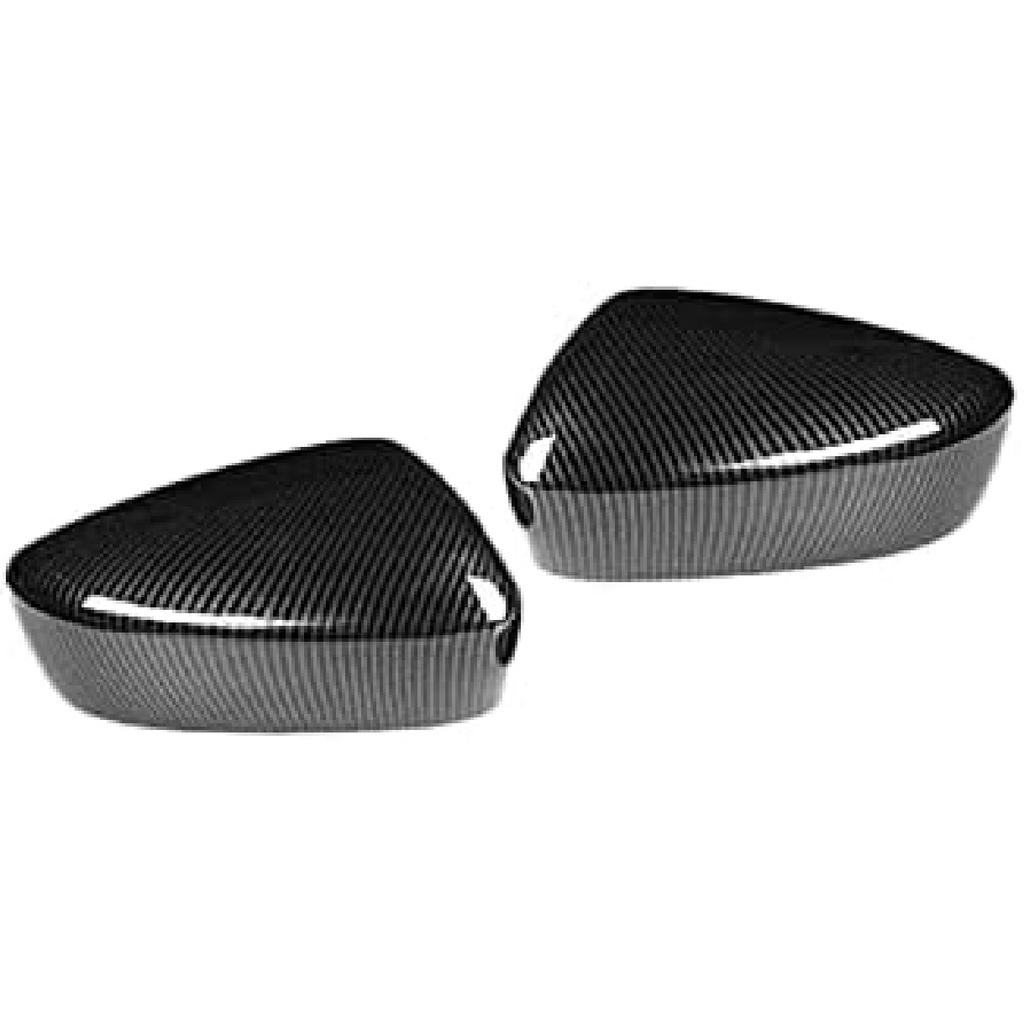 2 Peças Tampas de Cobertura para Espelho Retrovisor Lateral Porta Traseira Acessórios de Acabamento para Mazda 3 Axela 2014 2015 2016 2017 2018 Fibra de Carbono