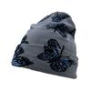 Butterfly pattern knitted hat men's and women's jacquard hat popular hat hip-hop hat alphabet hat trend street