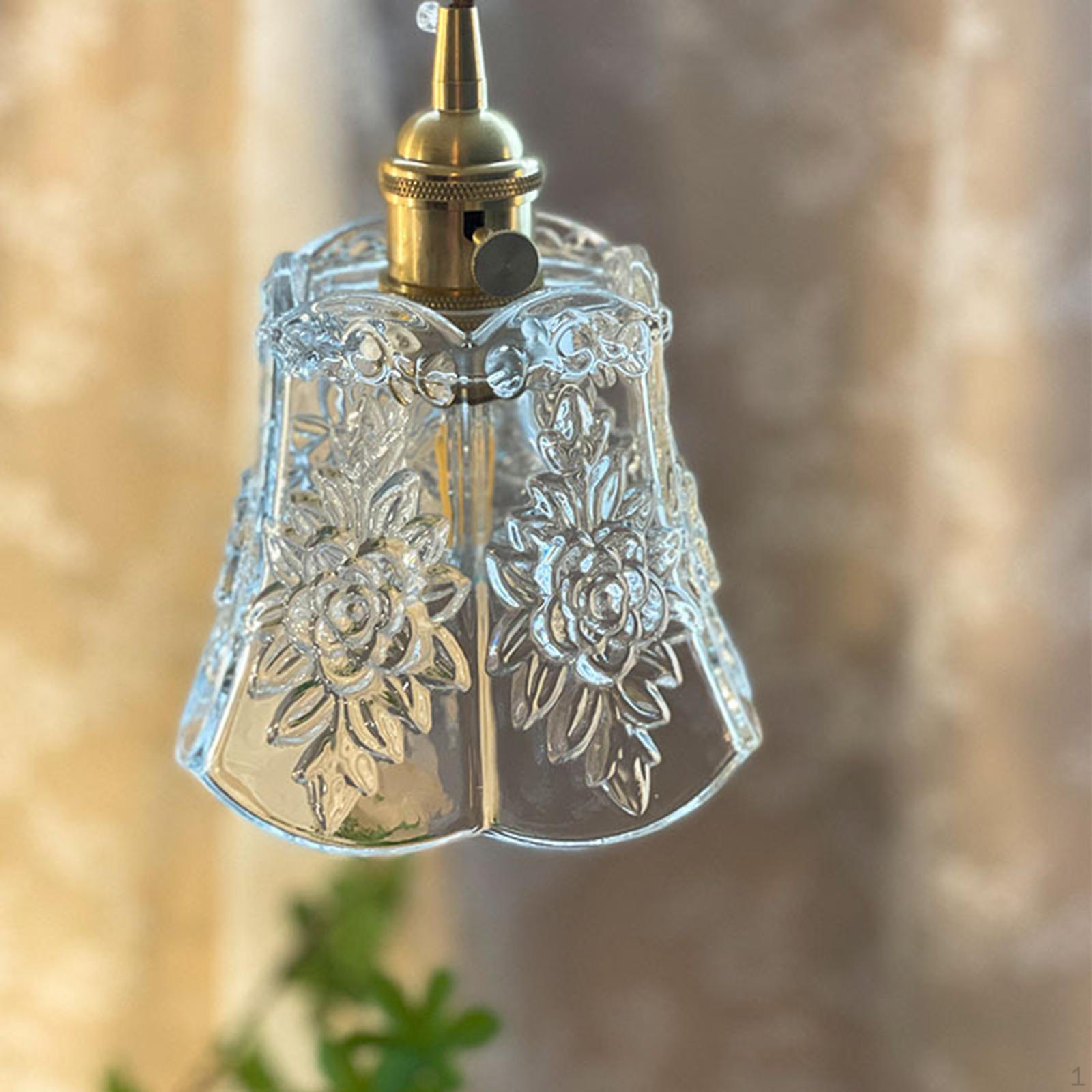 

Стеклянный абажур 12 см высотой Декор Дом Резной подвесной светильник Декоративный плафон для чистый