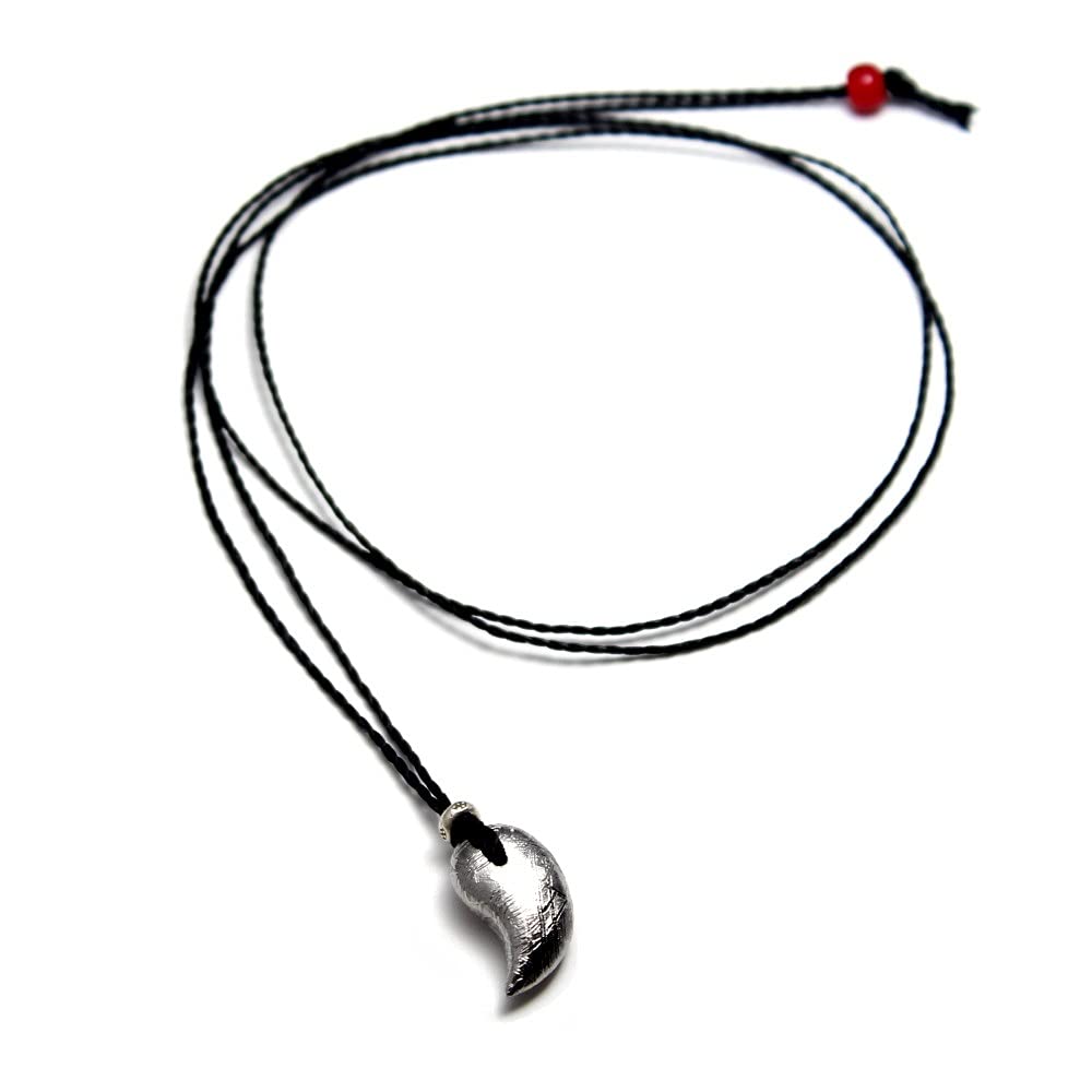 Gibeon Magatama Pendant Space Karen Natural Power Small Choker, Meteorite, Silver, Stone, Stone,