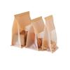 20pcs StoBag Kraft Bakery Bags with Clear Window Reclosable Zipper Bags for Bread Cookies Pastry Candy Cafe Takeout
