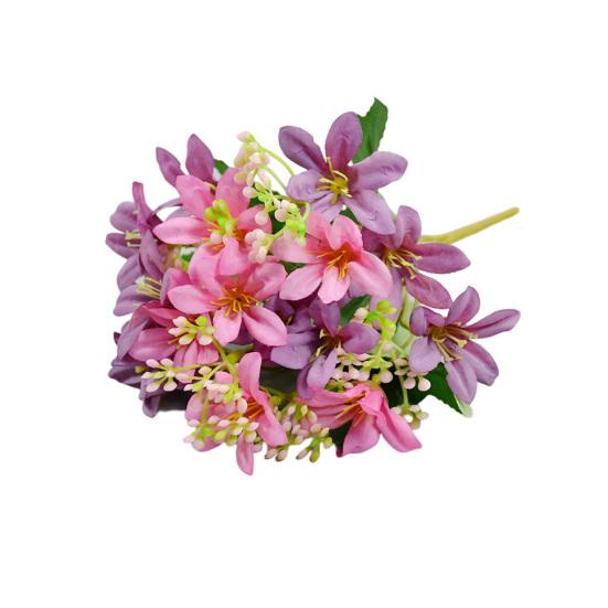 Artificial Flower 18 Forks Realistic Vivid Floral Arrangement Table Scene Artificial Flower