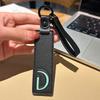 Leather Alphabet Keychain Tags for Car Ornaments & Luggage