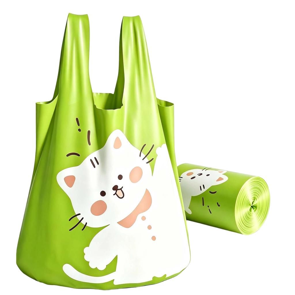 Home Use Print Bags with Handles, Creative Garbage Bags for Kitchen and