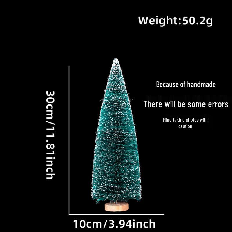 Schnee-beflockter Mini-Sisal-Weihnachtsbaum: Künstliche Weiße Zeder in verschiedenen Größen zur Dekoration von Mikrolandschaften