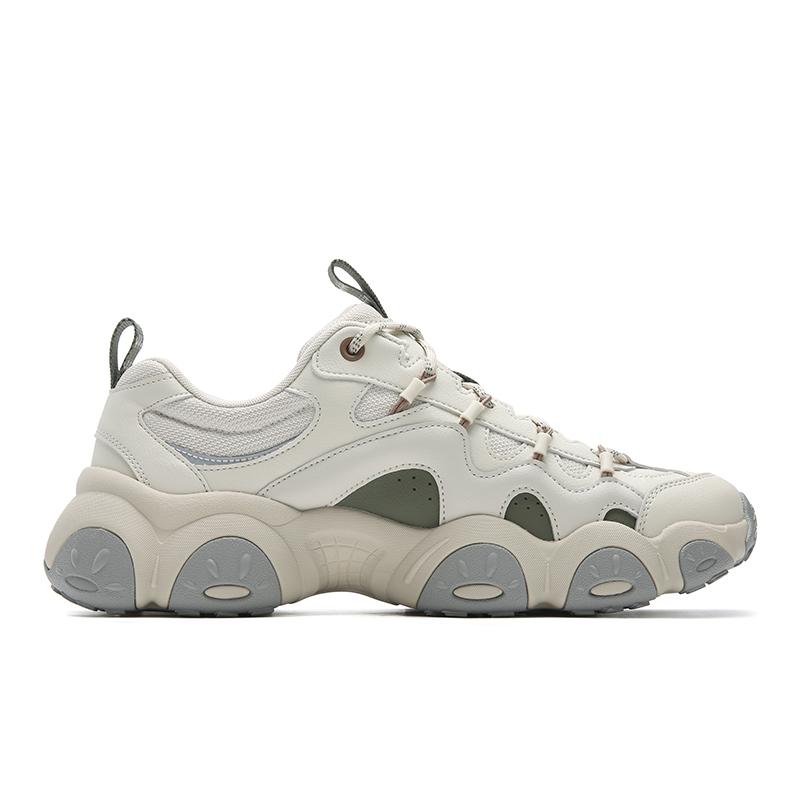 Fila FLUID 7 Cushioning Abrasion Resistant Lightweight Height Increasing Low Top Chunky Sneakers Men's White Gray F12M612103FWR