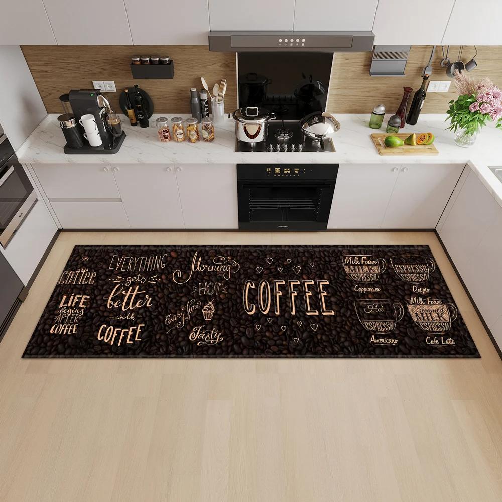 Coffee Drink Printed Carpet Modern Fashion Mat Non-slip Area Rug Home Living Room Yoga Mats Bedroom Kitchen Dorm Soft Floor Mat