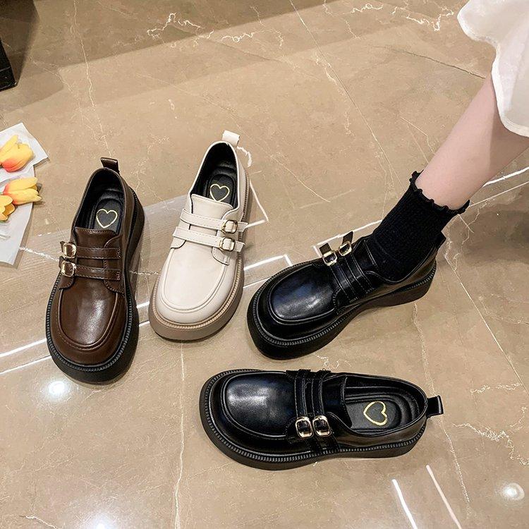 Fashion Women's Shoes Platform Slip-on Oxfords Loafers With Fur Female Footwear Clogs Comfortable Slip On Leather New Summer Dress