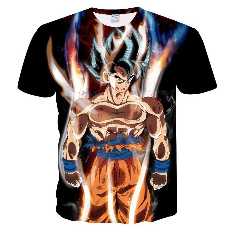Exquisite 3d Print Dragon Ball Z Vegeta Goku Super Saiyan Casual Tee Anime Shirts