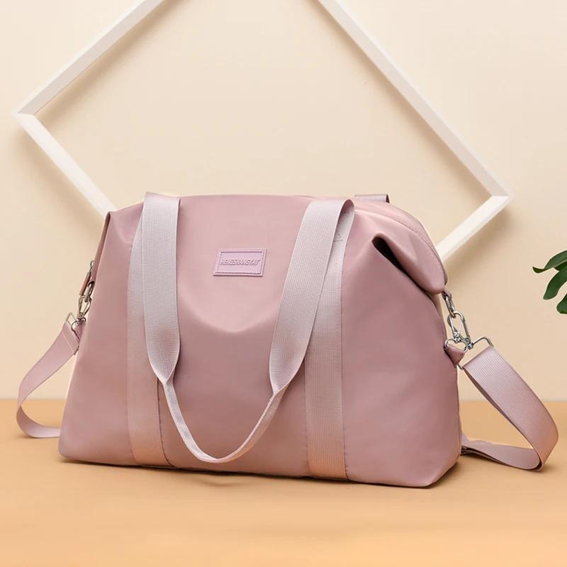 Nylon Zipper Shoulder Bag  Travel Handbag  Solid Versatile  Casual  Soft  Simple  Commuting  Fitness