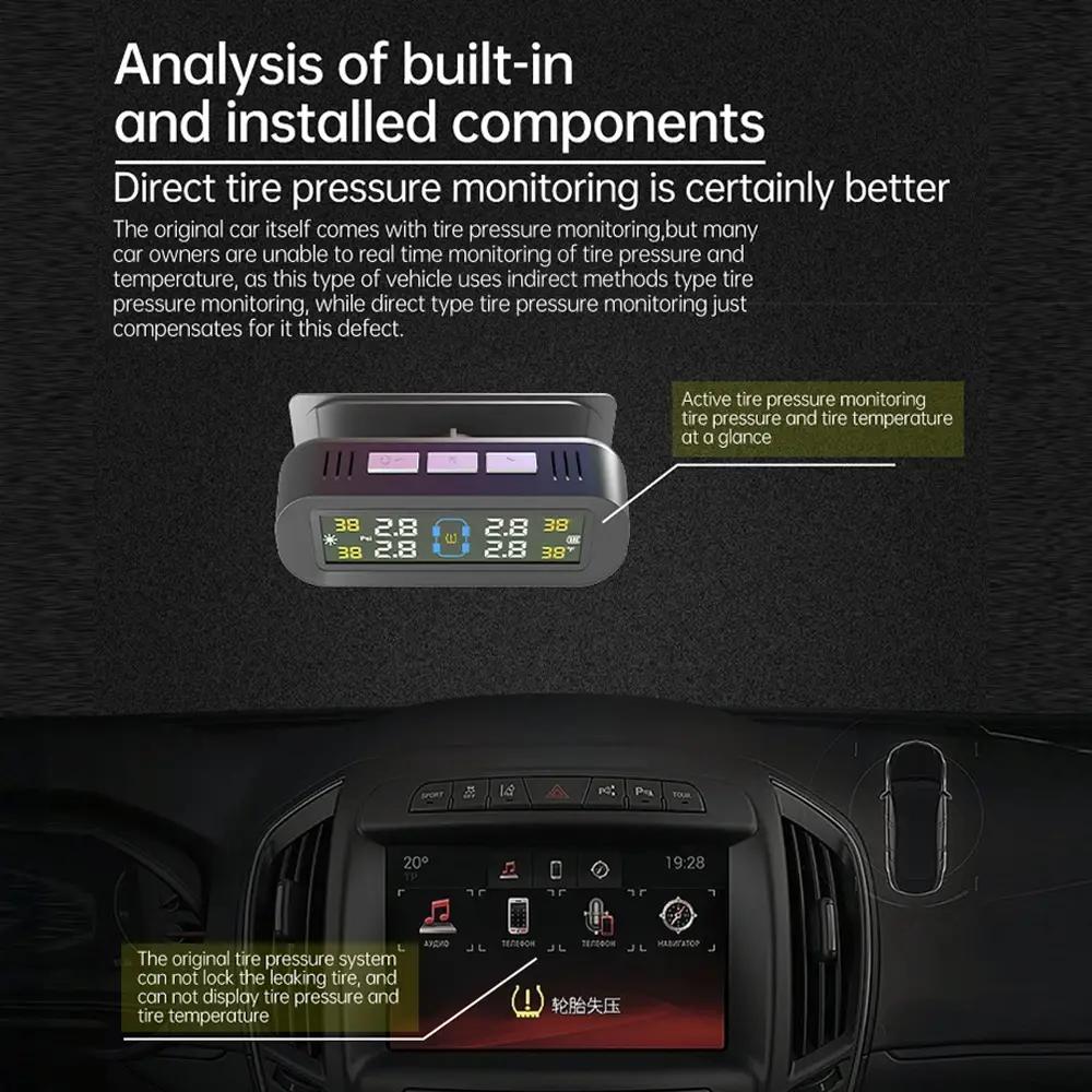 Tire Pressure Monitoring System TPMS Universal Wireless Solar Charger, Suitable for Intelligent Tire Monitoring of Cars, RVs,
