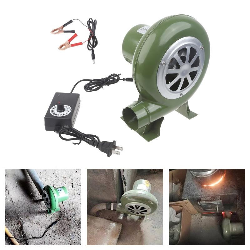 Ventilator electric Ventilator BBQ 100v 220v pentru gratar Mini Blacksmith Forges ventilator 100-240V cu adaptor de viteza Clip metalic