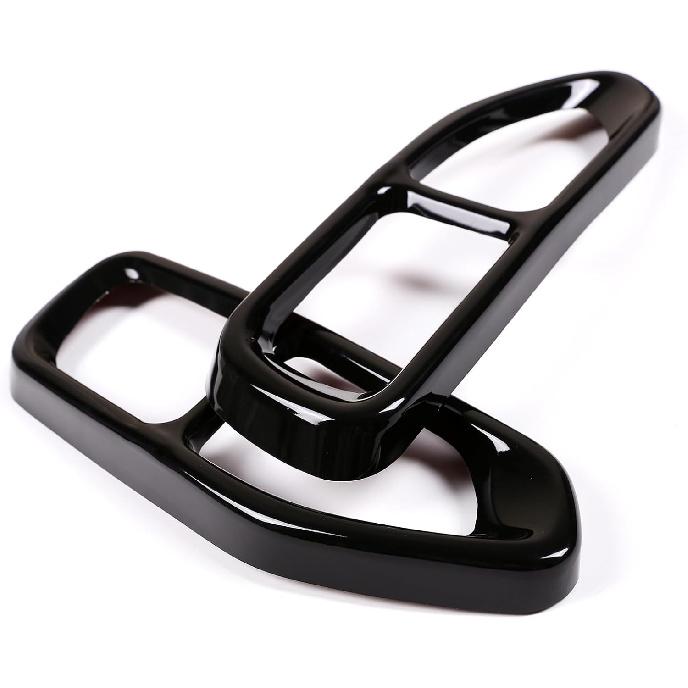 304 Stainless Steel Car Exhaust Tail Pipe Cover Trim For For BMW 7 Series G11 G12 730 740 750i 2016 2017 2018 (black)