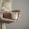 Chinese Handmade Ceramic Teacup Exquisite Hand-painted Flowers Tea Bowl Meditation Cup Porcelain Tea Set Master Cup