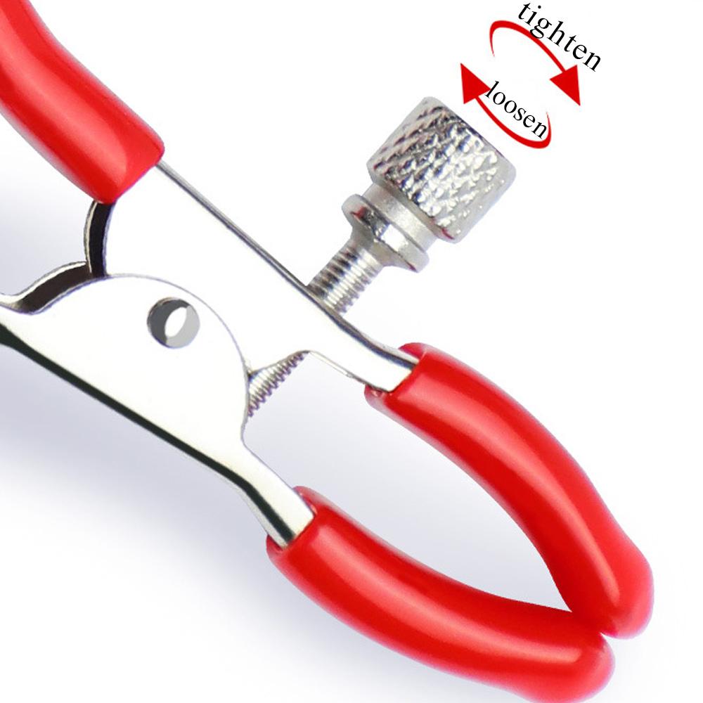 1 Paar SM Gaditety Weibliche Metall ausgerenkte Klitorisklemme Clip Masturbationsprodukte Spielzeug für Erwachsenenmissbrauch Spielzeug für Erwachsene