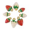 2pcs Never Fade PVD Stainless Steel Earrings Charms Necklace Pendants Fruit Strawberry Charms for DIY Findings Jewelry Making