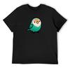 Chubby Dutch Blue Peach-faced Lovebird T-Shirt Cotton Man T-shirts Vintage Anime Shirt Gifts for Boyfriend Men's Cotton T-shirt