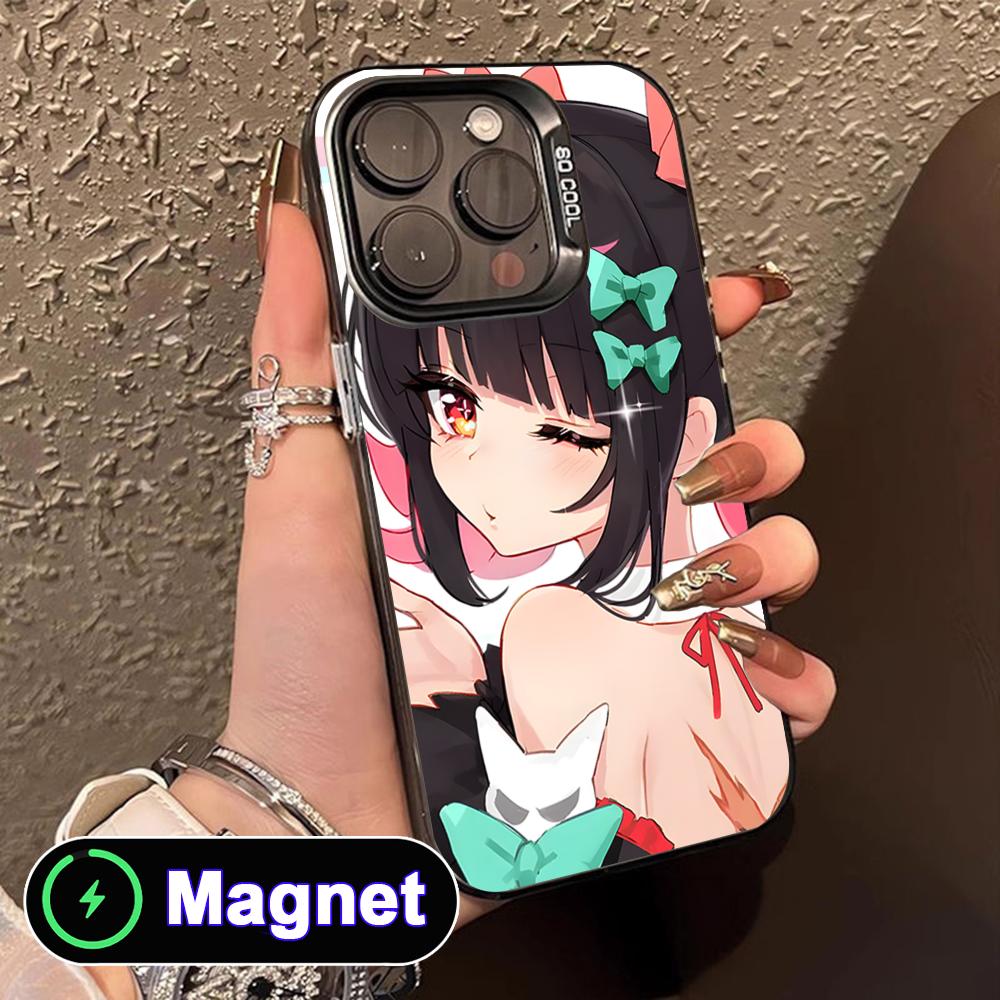 

ZZZ Nangong Yu Translucent MagSafe Mobile Phone Case for iPhone 17 16 15 14 13 12 11 Air Pro Max Plus Colorful Cover iPhone 11