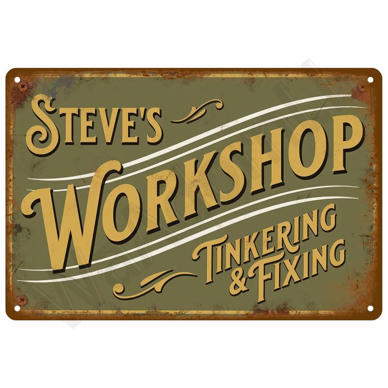 Retro Metal Sign Wall Art Mural Aesthetic Room Home Decor Items Poster Vintage Metal Plate Garage Decoration Tin Sign Plates Bar