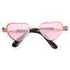 Vintage Doll Sunglasses For Doll Accessories Heart Metal Glasses Photo Prop Pet Glasses Toy 9.5cm Miniature Doll Sunglasses