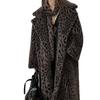 Women's Leopard Print Faux Fur Trench Coat - Versatile, Loose Fit, Autumn/Winter Fashion